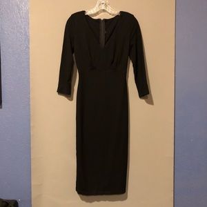 classic vintage inspired black form fitting dress